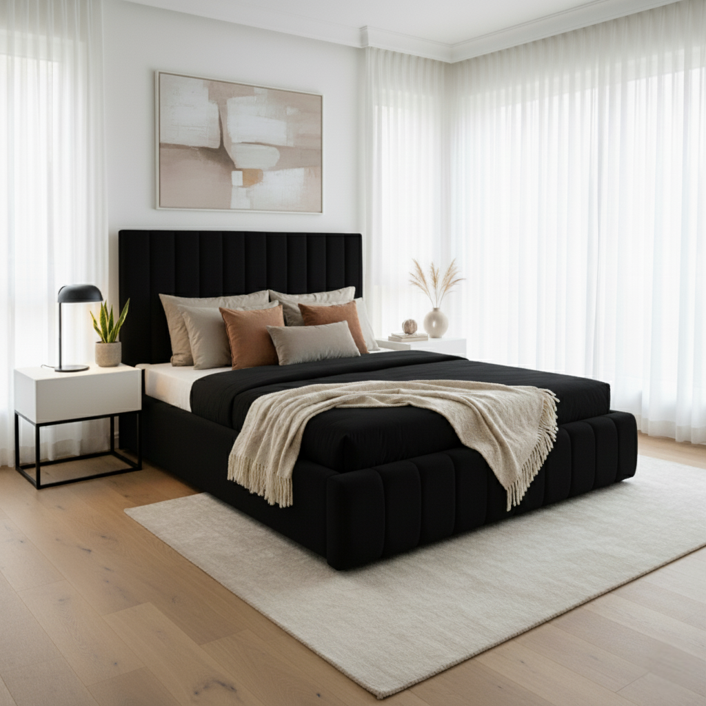 Lit Capitonné Moderne