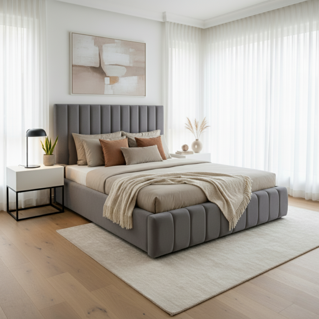 Lit Capitonné Moderne