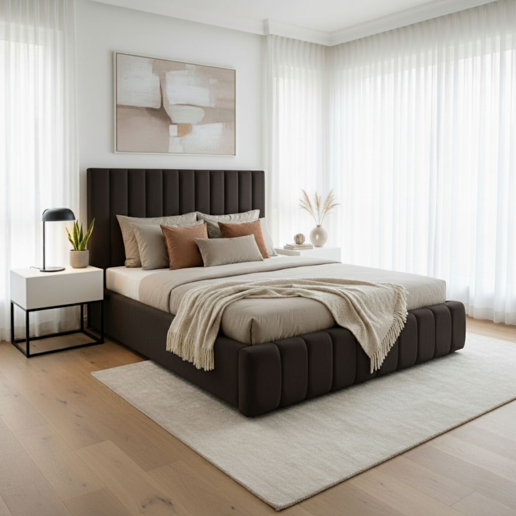 Lit Capitonné Moderne