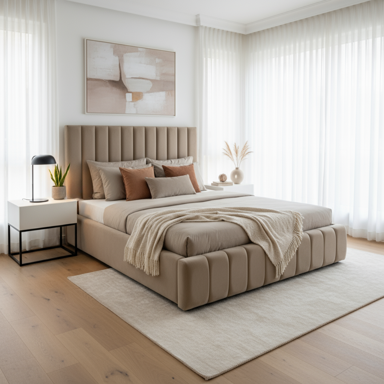 Lit Capitonné Moderne